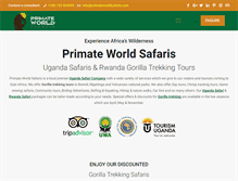 Tablet Screenshot of primateworldsafaris.com